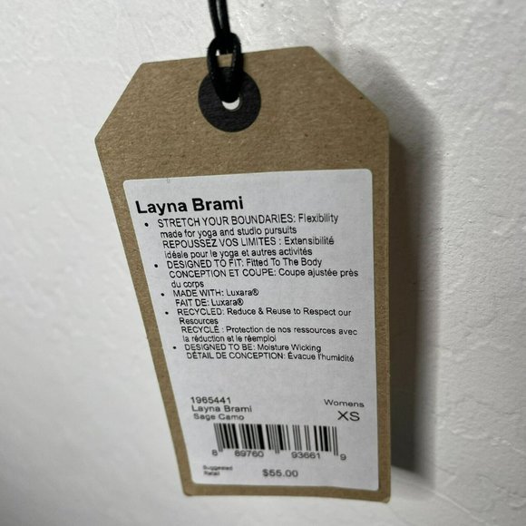 Prana Green Sage Camo Layna Brami Sports Bra Tank - Picture 4 of 5